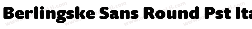 Berlingske Sans Round Pst Italic字体转换